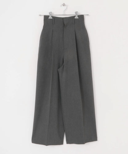 中線高腰寬腿褲