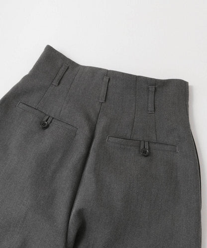 中線高腰寬腿褲