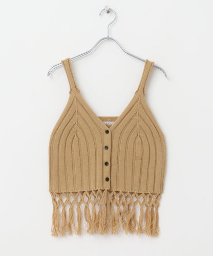 流蘇針織背心
