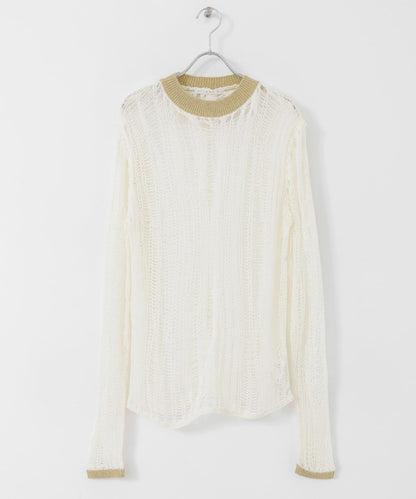 隨機鏤空編織寬鬆針織衫