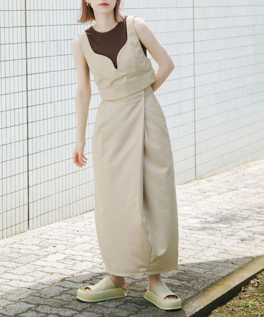 吊帶背心套裝連衣裙