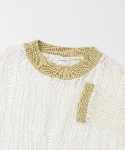 隨機鏤空編織寬鬆針織衫