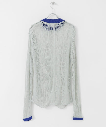 隨機鏤空編織寬鬆針織衫