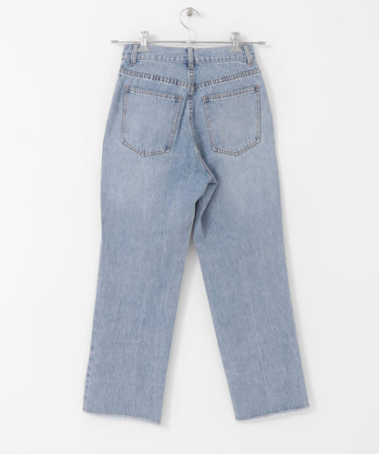 改良破洞開叉牛仔褲