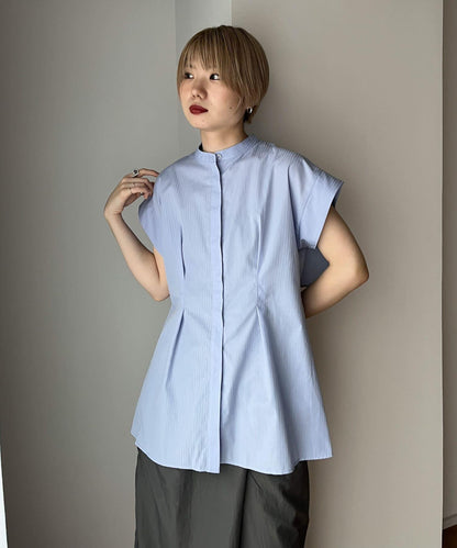 後層疊無袖襯衫