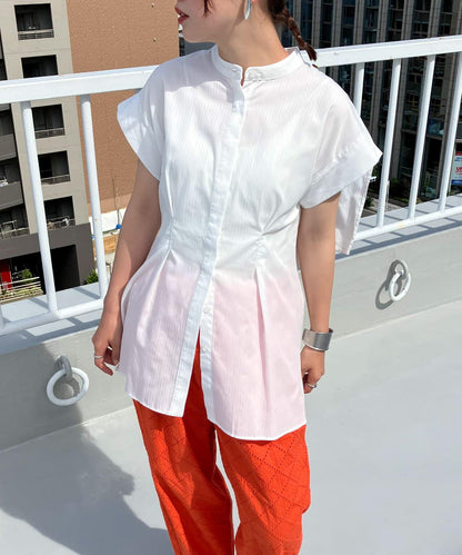 後層疊無袖襯衫