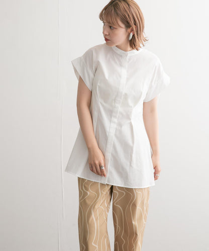 後層疊無袖襯衫