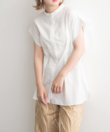 後層疊無袖襯衫