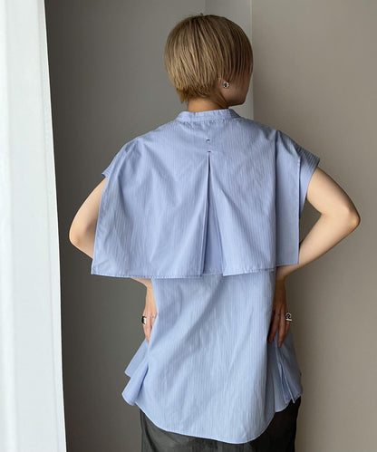 後層疊無袖襯衫