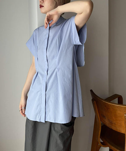 後層疊無袖襯衫