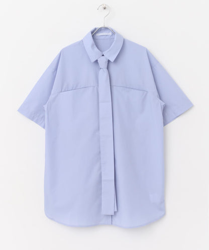 泰式套裝繭型長款襯衫