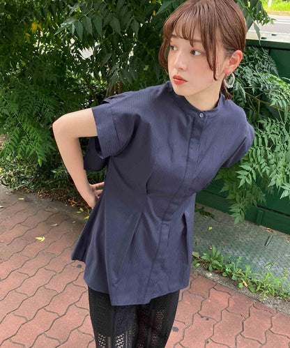 後層疊無袖襯衫