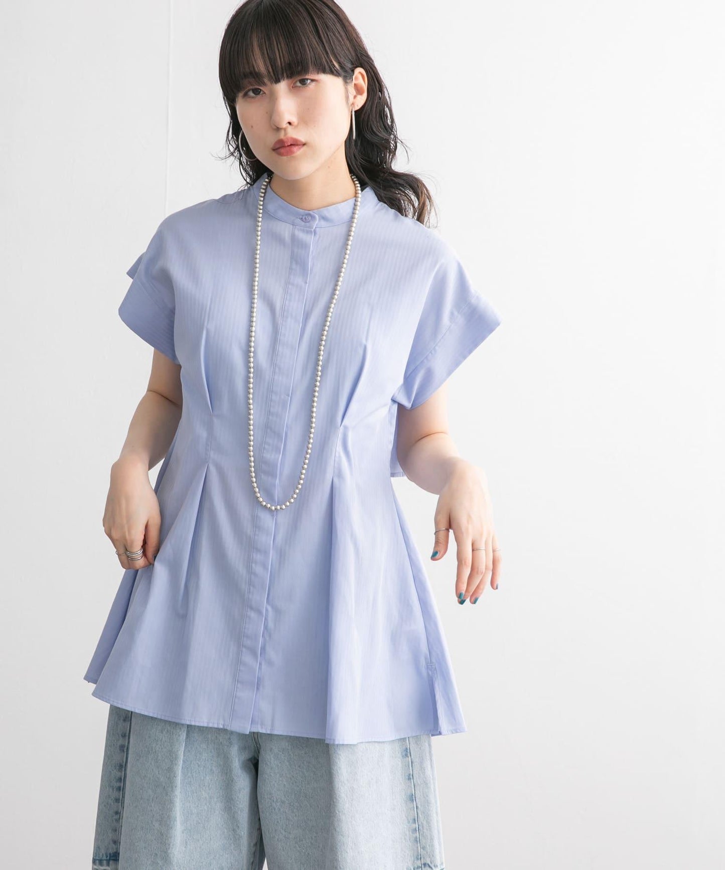 後層疊無袖襯衫