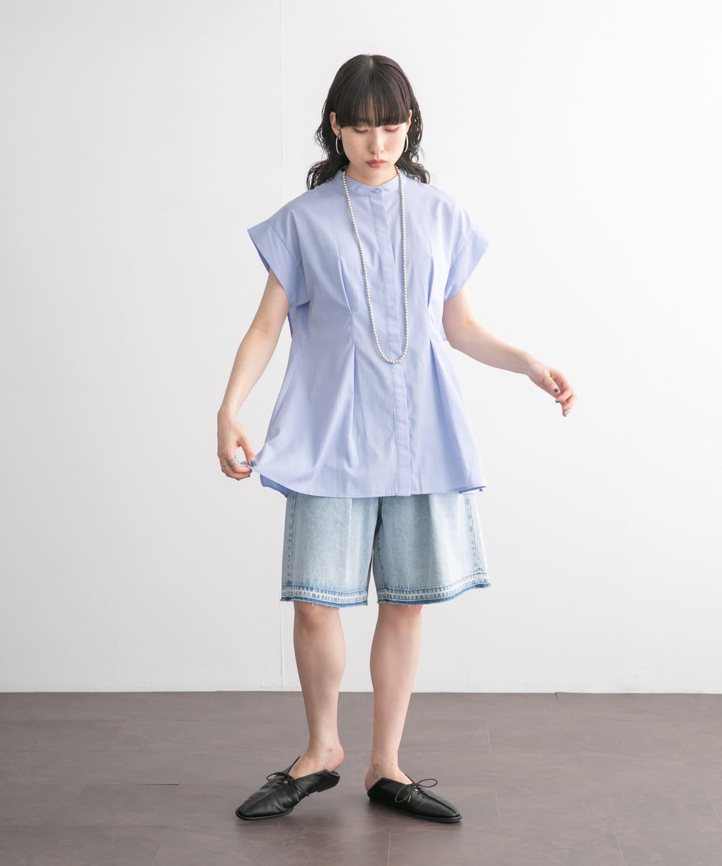 後層疊無袖襯衫