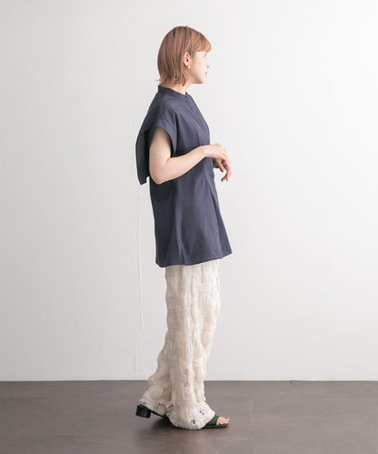 後層疊無袖襯衫