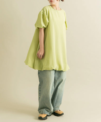 泡泡袖迷你連衣裙