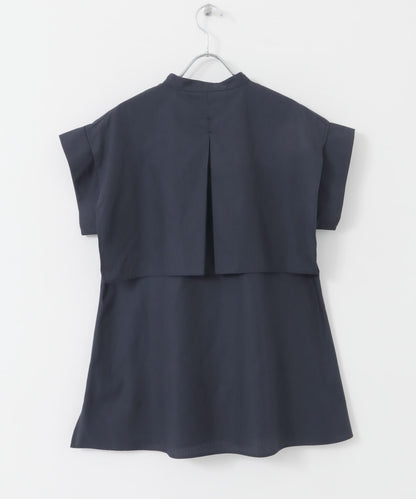 後層疊無袖襯衫