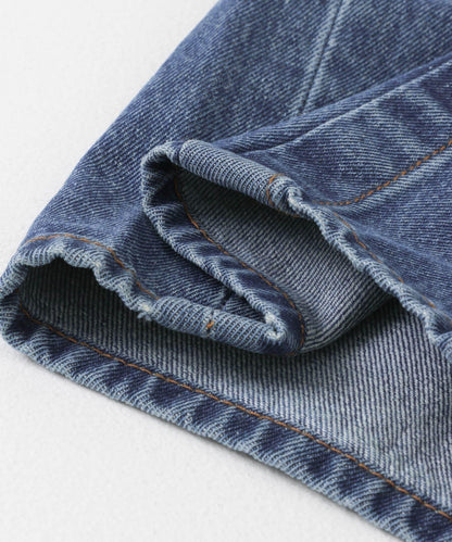 弧形工裝牛仔褲