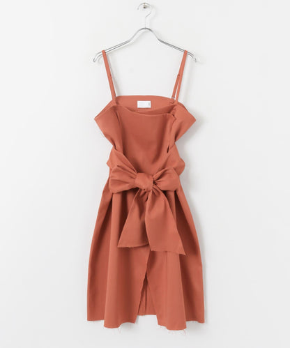 2WAY裹身吊帶連衣裙∴