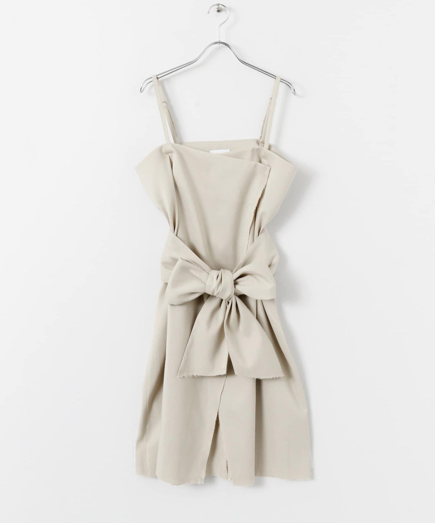 2WAY裹身吊帶連衣裙∴