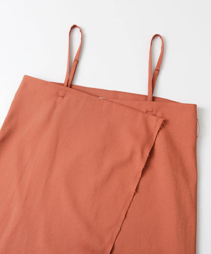 2WAY裹身吊帶連衣裙∴