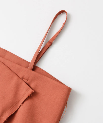 2WAY裹身吊帶連衣裙∴