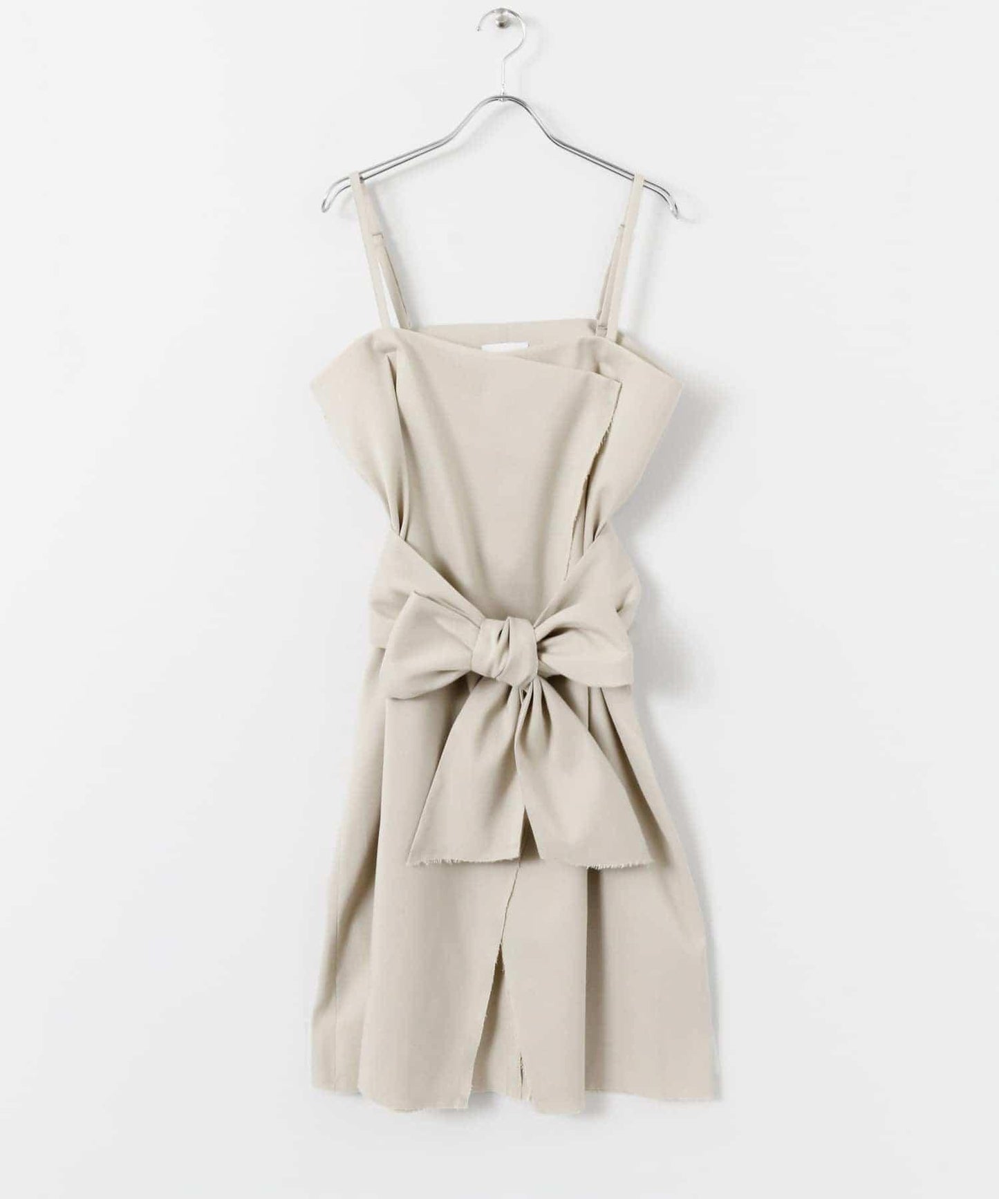 2WAY裹身吊帶連衣裙∴