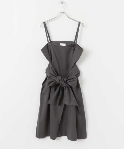 2WAY裹身吊帶連衣裙∴