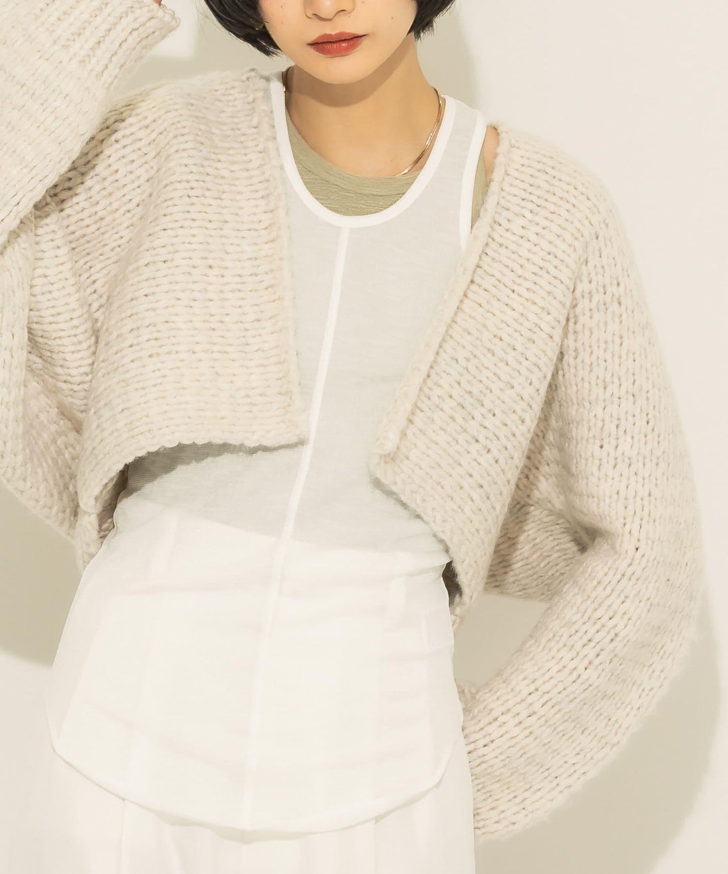 亞麻風無袖背心