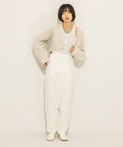 亞麻風無袖背心