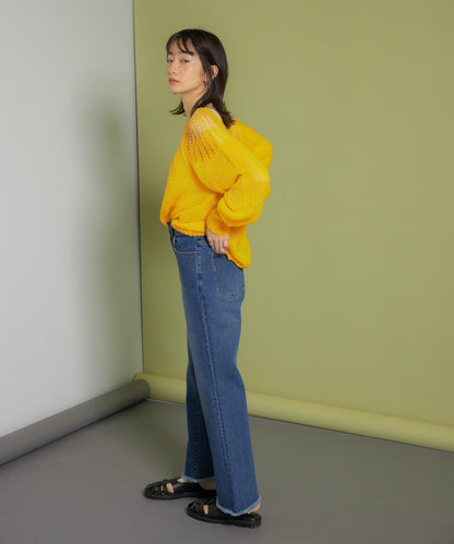 網紗拼接針織衫