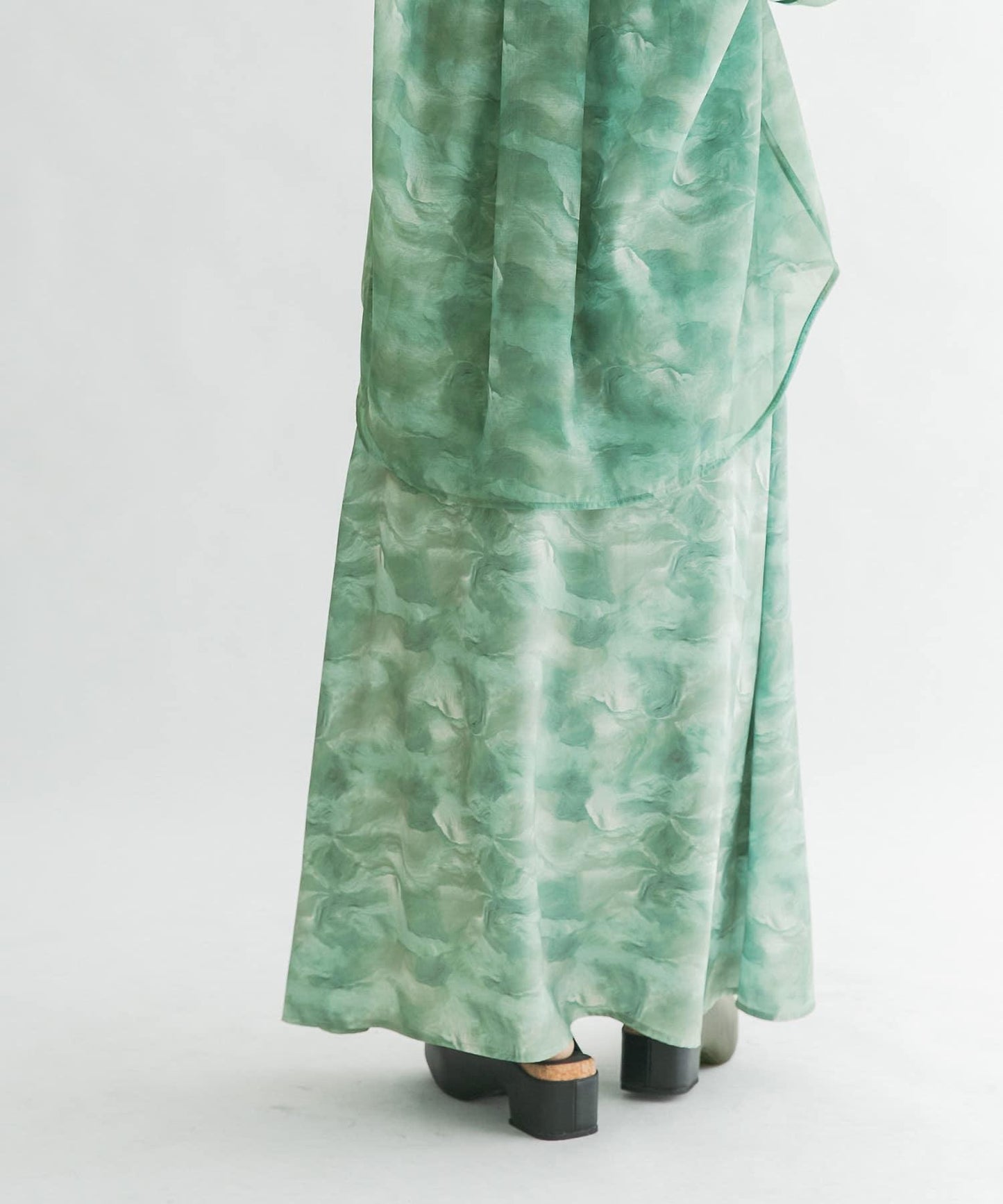 微妙印花長款半身裙