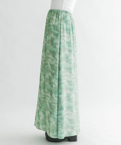 微妙印花長款半身裙