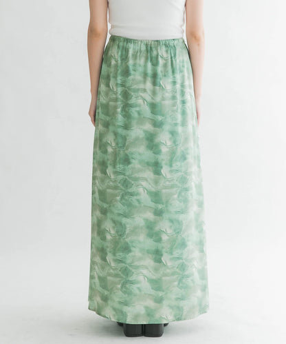 微妙印花長款半身裙