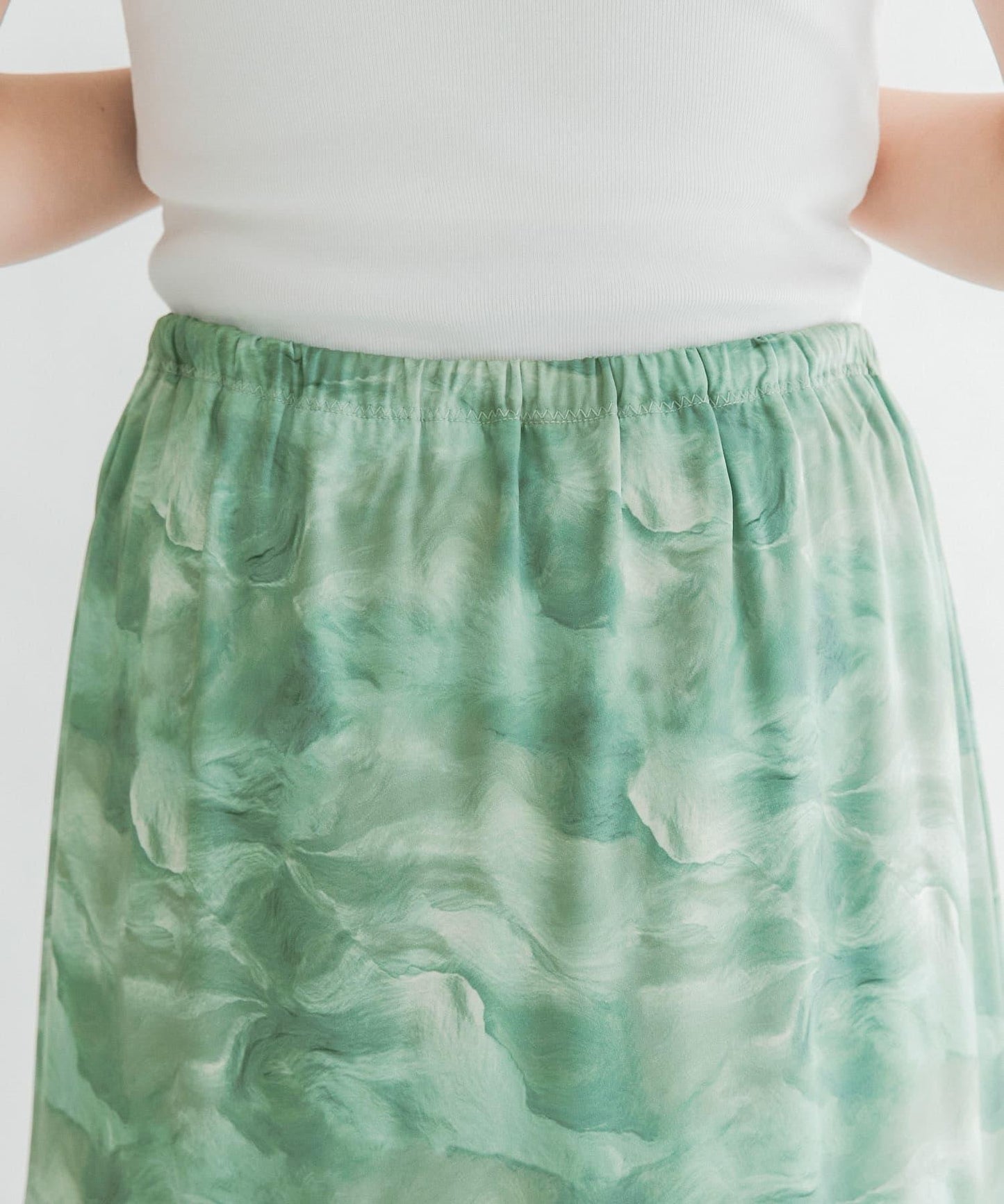 微妙印花長款半身裙