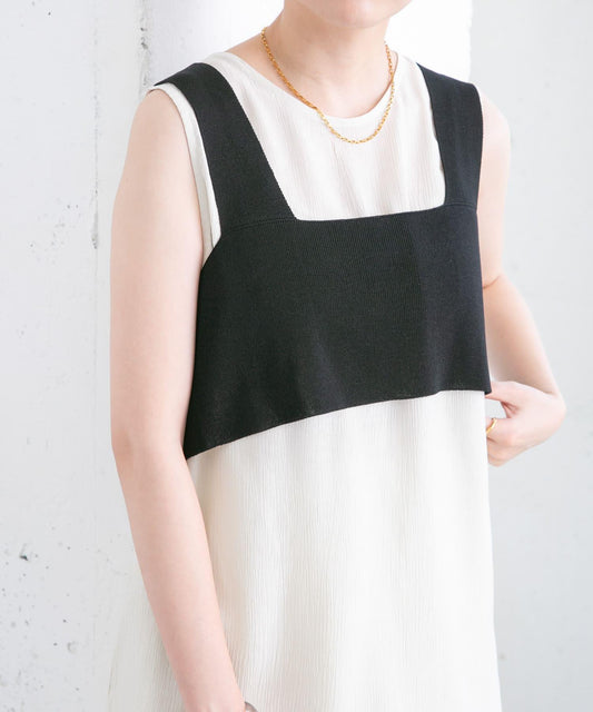 背部交叉針織吊帶背心