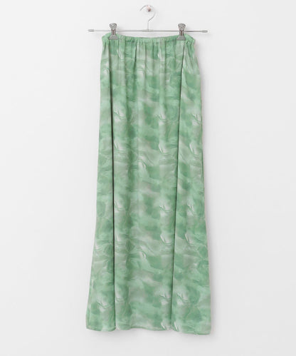 微妙印花長款半身裙