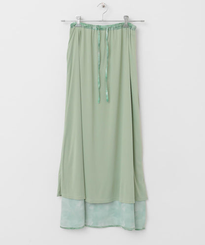 微妙印花長款半身裙