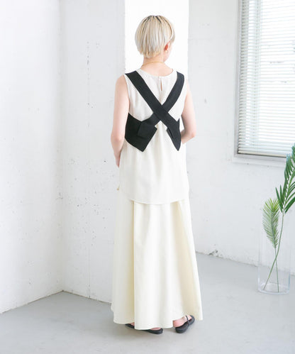 背部交叉針織吊帶背心