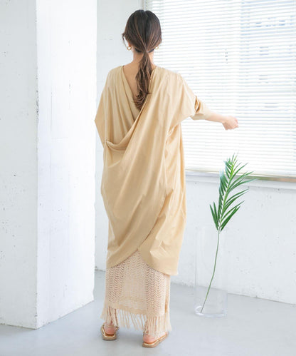 流蘇鏤空針織半身裙