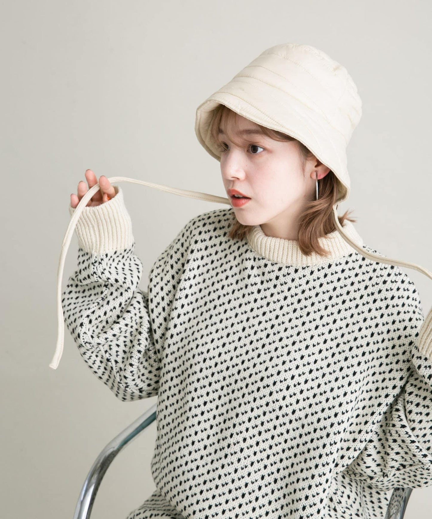 背部蝴蝶結裝飾漁夫帽