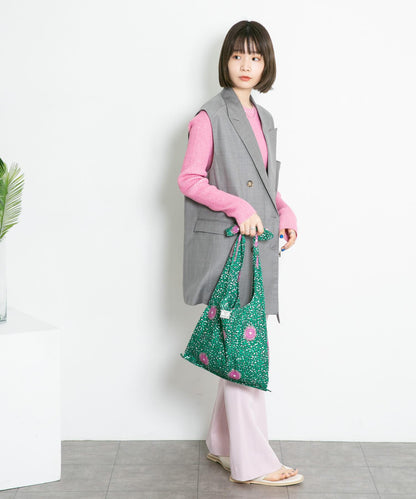 混色羅紋圓領針織衫