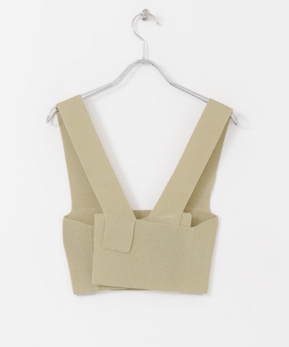 背部交叉針織吊帶背心