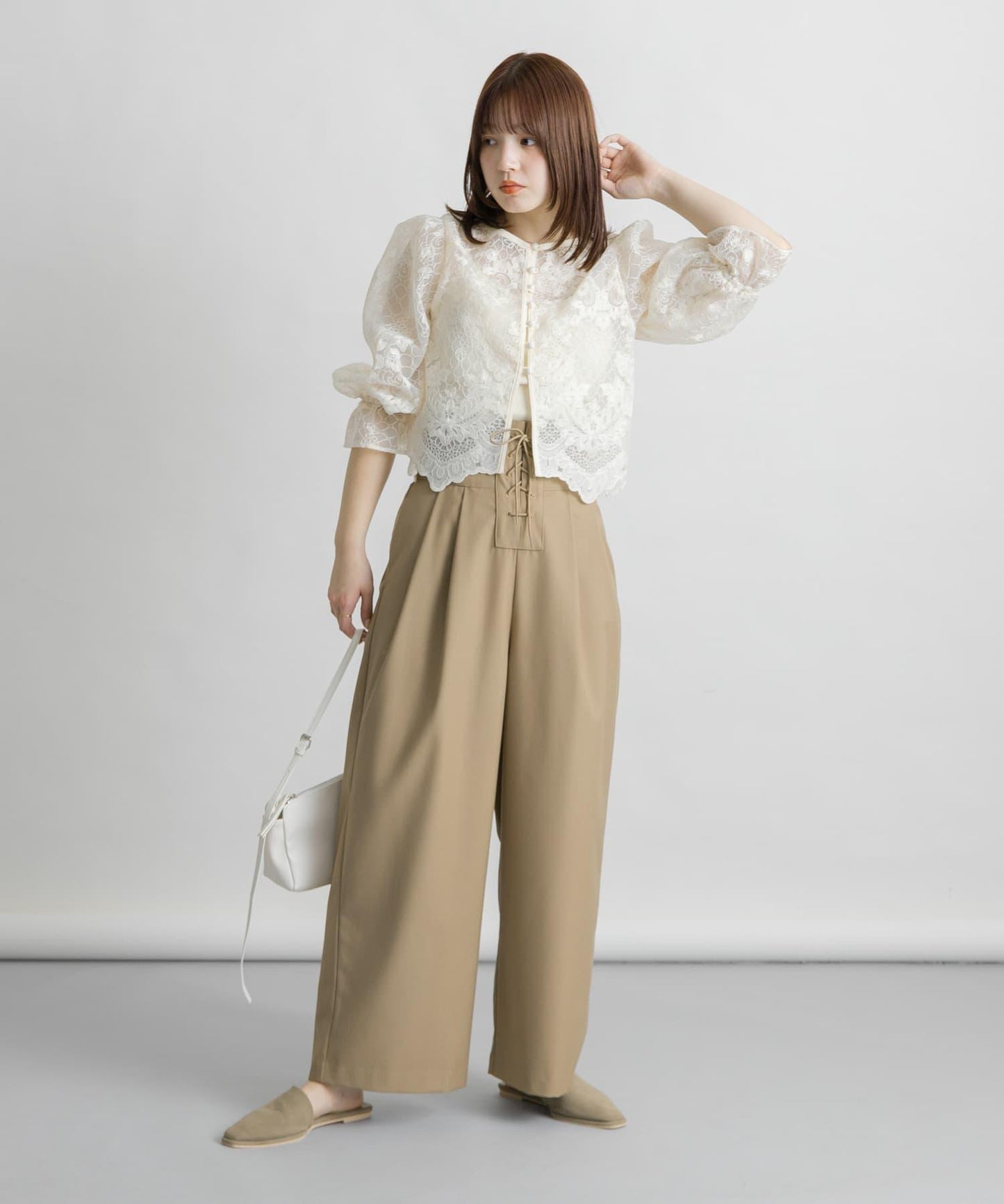 2尺碼可選蕾絲繫帶褲