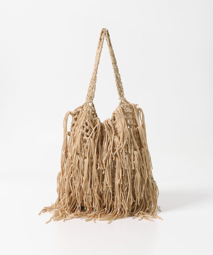 流蘇針織手提包