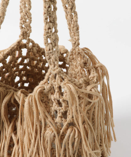 流蘇針織手提包