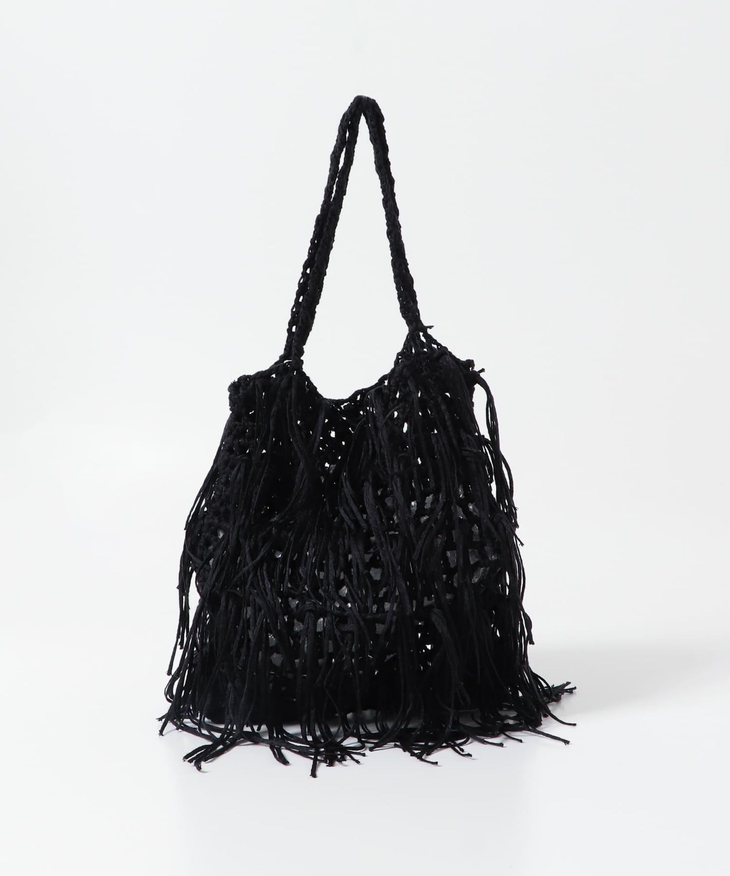 流蘇針織手提包