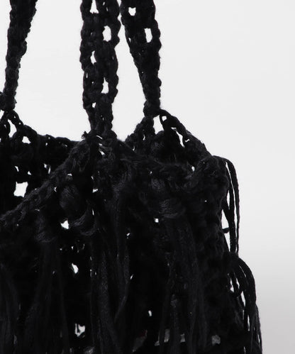 流蘇針織手提包