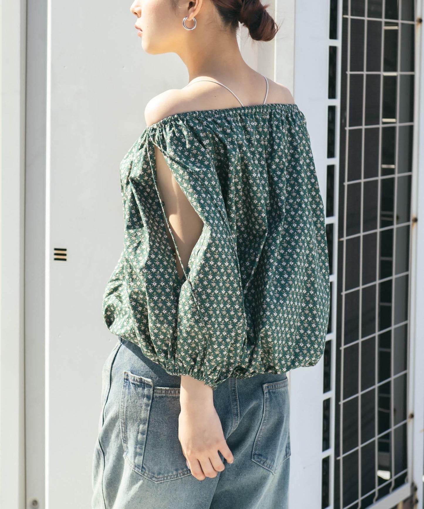 2WAY花卉印花襯衫