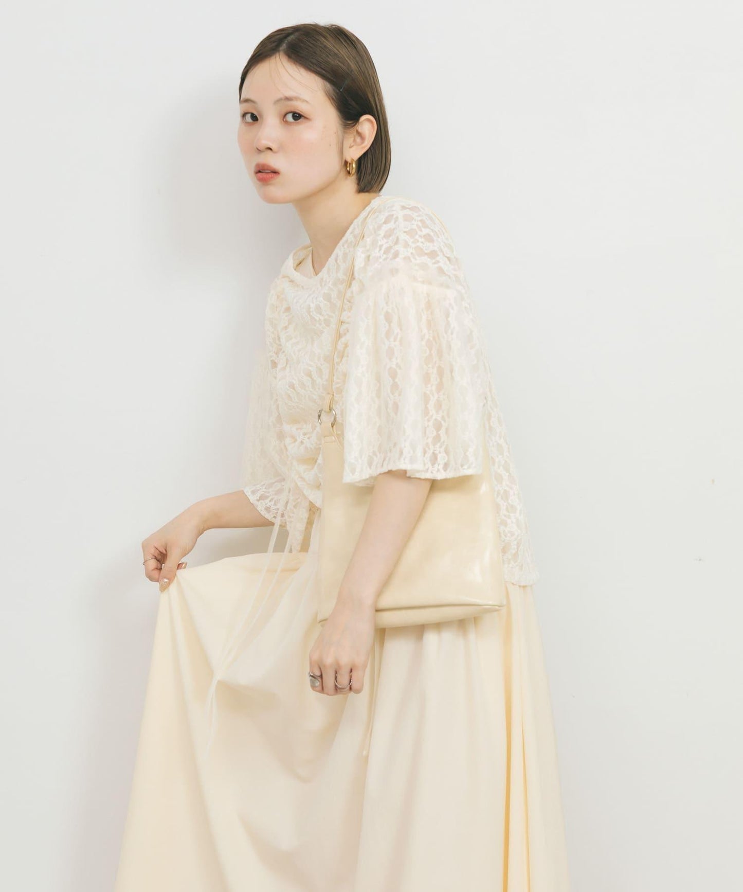 無袖抽繩連衣裙